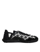 Dolce & Gabbana Black Logo Lace Up Low Top NS1 Sneakers Shoes